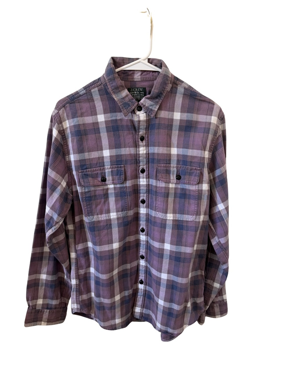 J. Crew Men's Lavender Plaid Button-Down Shirt